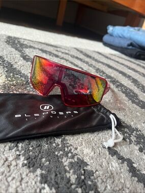 Blenders Eyewear Men’s Red Mirror Shield Sunglasses